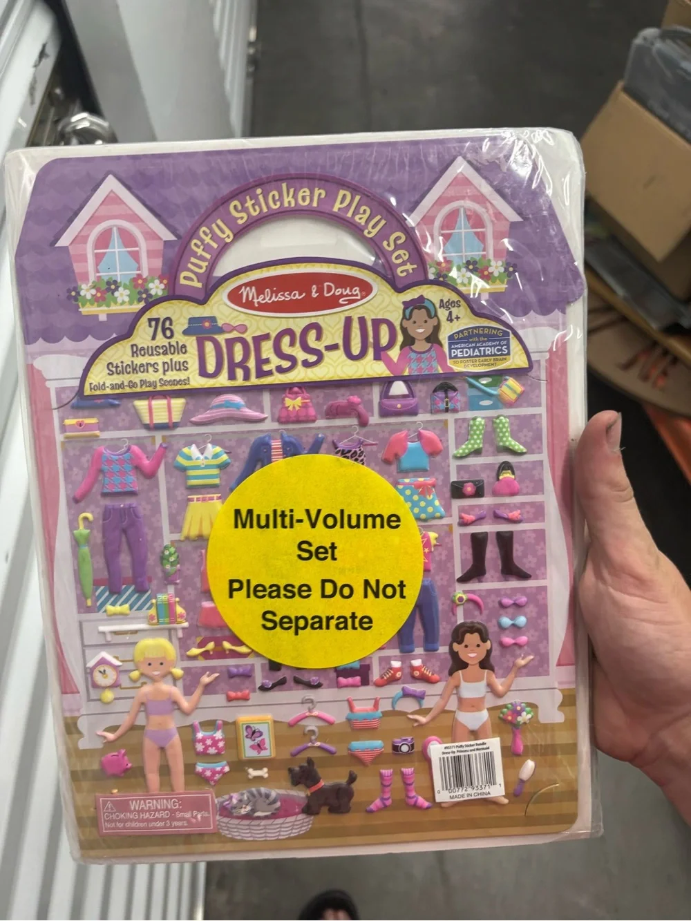 Melissa & Doug Dress-Up Duffy Sticker Play Set - Purple